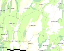 Mapa obce Chambéria