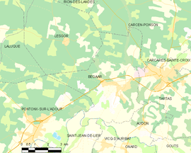 Mapa obce Bégaar