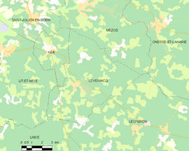 Mapa obce Lévignacq
