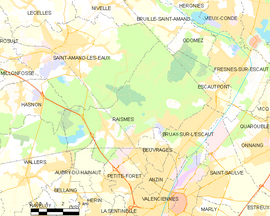 Mapa obce Raismes