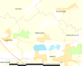 Mapa obce Rebecques