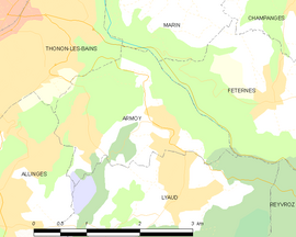 Mapa obce Armoy