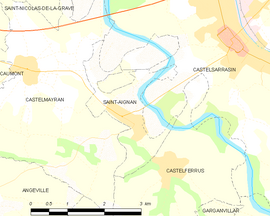 Mapa obce Saint-Aignan