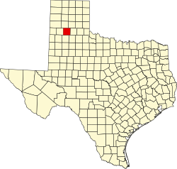 map of Texas highlighting Swisher County