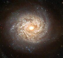 NGC 3982 na snímku z Hubbleova vesmírného dalekohledu.[9]