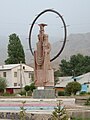 Statue in the main square of Naryn