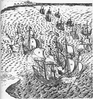Морское сражение под Данцигом в 1627 году. Jpg