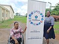 One of the participants with special needs in a photo with Dr. Chiemezie Atama, Co founder IG Wiki Hub, Enugu