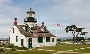 Point Pinos Lighthouse während Restaurierungsarbeiten im Jahr 2013