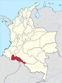 Položaj kolumbijskog departmana Putumayo