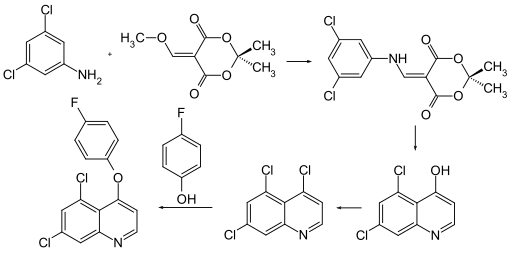 Synthese von Quinoxyfen