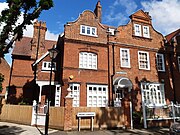 Red brick terrace, Bedford Park. Edward John May, 1880