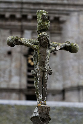 Jesus on the cross-The Larhantec calvary at Saint-Thégonnec