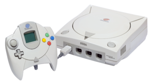 English: An NTSC Sega Dreamcast Console and PA...