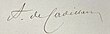 Signature de Joseph Teissier de Cadillan