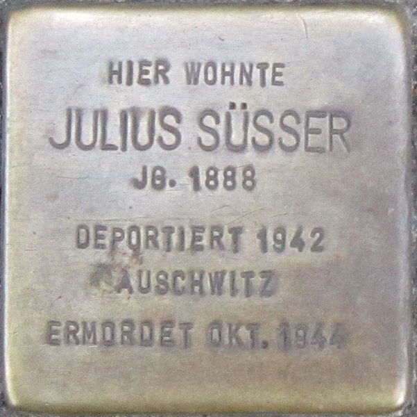 File:Stolperstein Würzburg Süsser Julius.jpeg