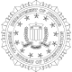 Black and white rosette emblem of the FBI