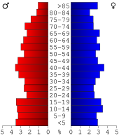 Bevolkingspiramide Harrison County