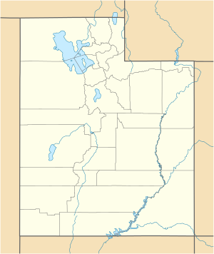 Location map of Utah, USA