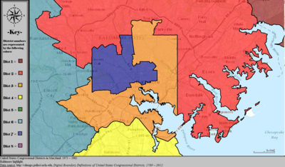 United States Congressional Districts in Maryland (metro highlight), 1973-1982.tiff