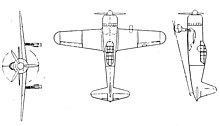 Vultee Vanguard 3-view drawing from L'Aerophile May 1940 Vultee Vanguard 3-view L'Aerophile May 1940.jpg