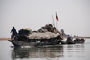 Watertaxi/bus near Mopti, Mali, on the river N...