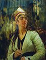 Mulher com punhal (Década de 1870). Óleo sobre tela. 81 × 64,7 cm. Museu de Arte Regional, Tula. Estudo para a pintura Sadko.