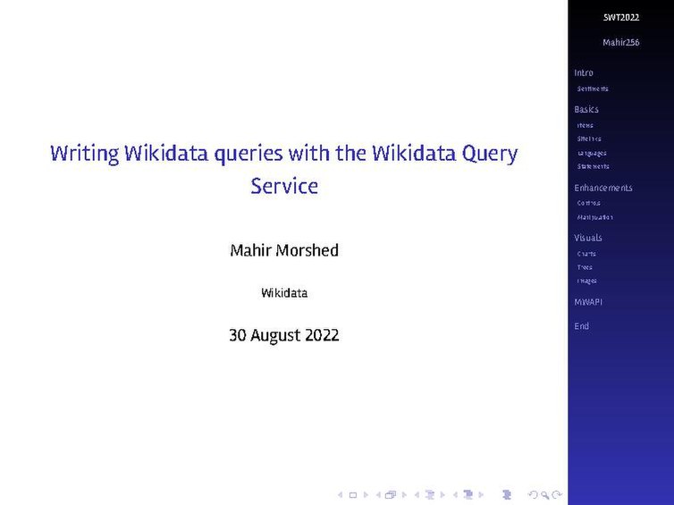 File:Writing Wikidata queries with the Wikidata Query Service (Small wiki toolkits, 30 August 2022).pdf