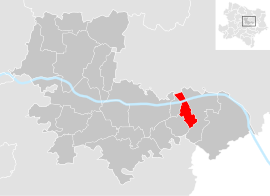 Poloha obce Zeiselmauer-Wolfpassing v okrese Tulln (klikacia mapa)