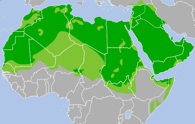 گستره زبان عربی