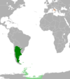 Location map for Argentina and the Holy See.