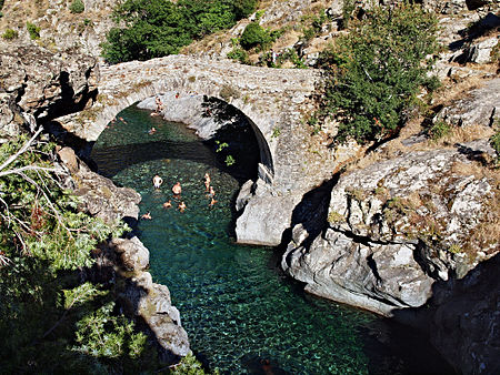 Asco-pont génois baignade