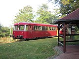 Schienenbus der Museumsbahn Rahden–Uchte am Haltepunkt Bohnhorst