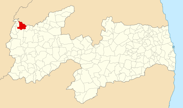 Localização de Uiraúna na Paraíba