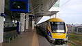 一列KTM電動列車服務列車於2015年8月6日1738時停靠在北海站，並即將前往吉隆坡中央車站。
