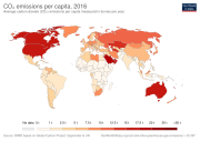Emisii de CO2 per locuitor, 2016