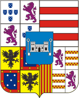 Щит с несколькими частями с инэскутчоном, образующими герб графа Порту-Алегри.