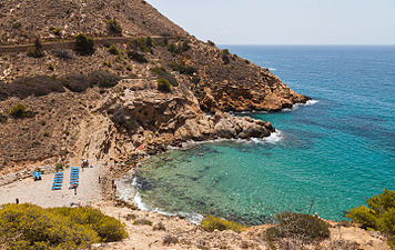 03/07: La cala del Ti Ximo, a Benidorm (Marina Baixa).