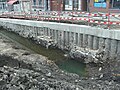 Remains of bridge piers spanning the ditch.[12]