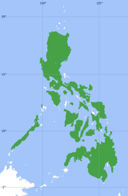 Área de distribución de C. troglodytes no arquipélago filipino