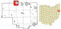 Location of Perry Township in Columbiana County