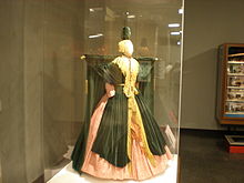 The Bob Mackie-designed curtain dress worn by Burnett in the Went with the Wind! sketch, housed at the Smithsonian Institution Curtain Dress.JPG