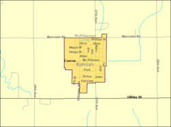 Detailed map of Canton, Kansas