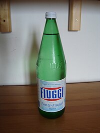 Italians are among the greatest consumers of bottled water in the world. Eau minerale Fiuggi.JPG