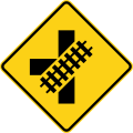 P2-19g Angled railroad crossing (left)