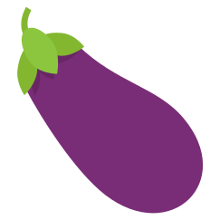 Image of the eggplant emoji