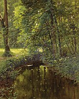 亨利·比瓦，《 河流》 （La Rivère），帆布油画，61.5 x 50.5公分