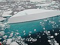 Iceberg with submerged portion clearly visible