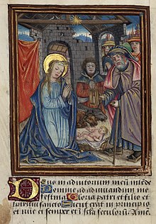 La Nativité et l'adoration des bergers (Ms. 1874, fol. 25v°).jpg