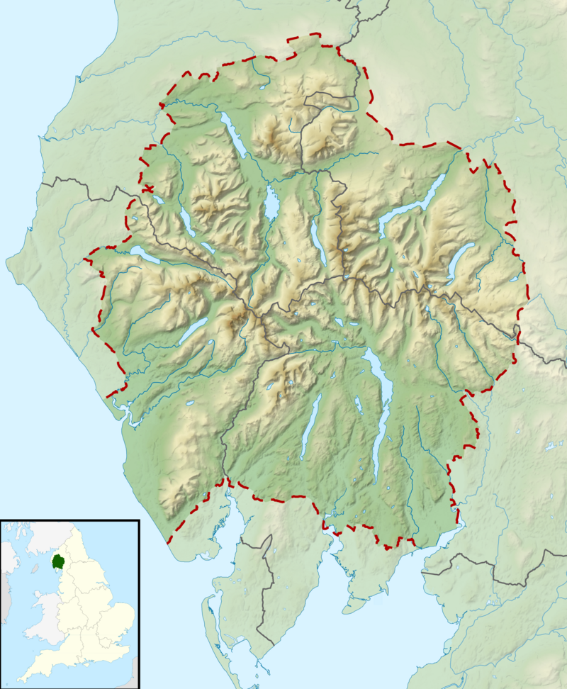 The Lake District is in Cumbria